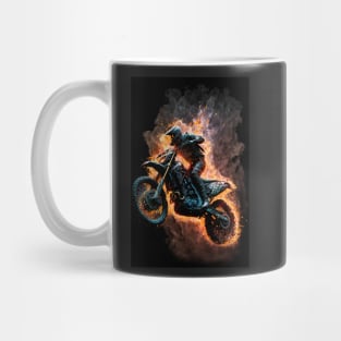 Dirt Bike With Flames Mug